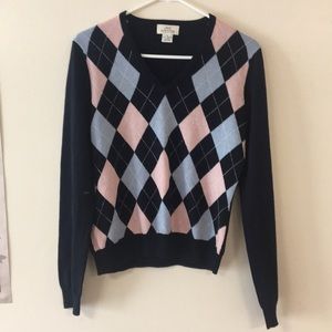 Brooks Brothers Argyle Sweater, 100% Merino wool